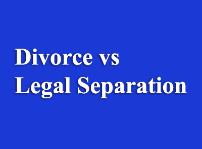 words divorce vs legal separation